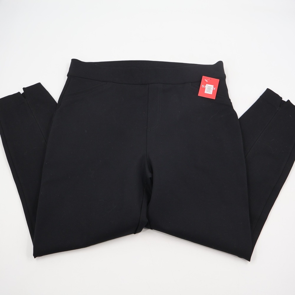 Spanx The Perfect Pant Women XL Black Backseam Skinny Ponte Ankle Slit 20251R